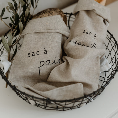 Sac à baguette en lin