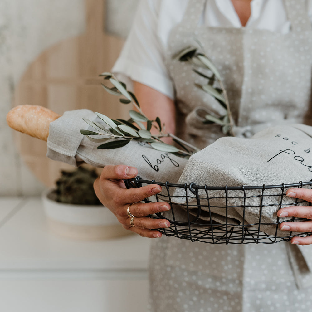 Sac à baguette en lin