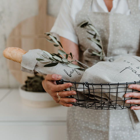 Sac à baguette en lin
