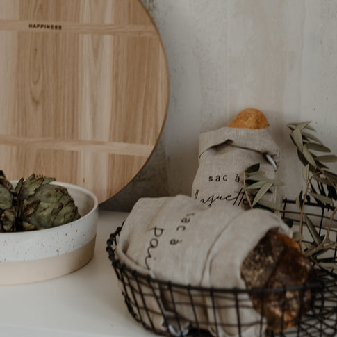 Sac à baguette en lin