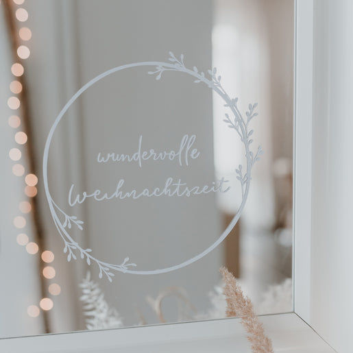 Wandsticker Weihnachtskranz