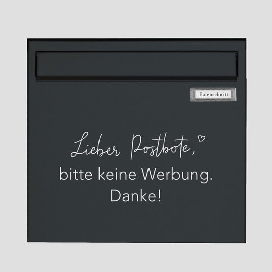 Sticker Bitte keine Werbung Weiß