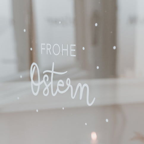 Autocollant mural "Frohe Ostern/Joyeuses Pâques"