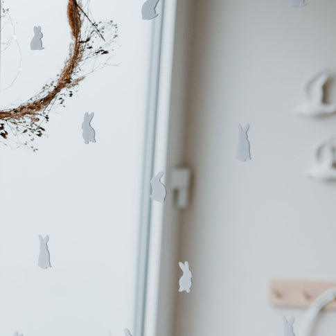 Autocollants muraux lapins blanc