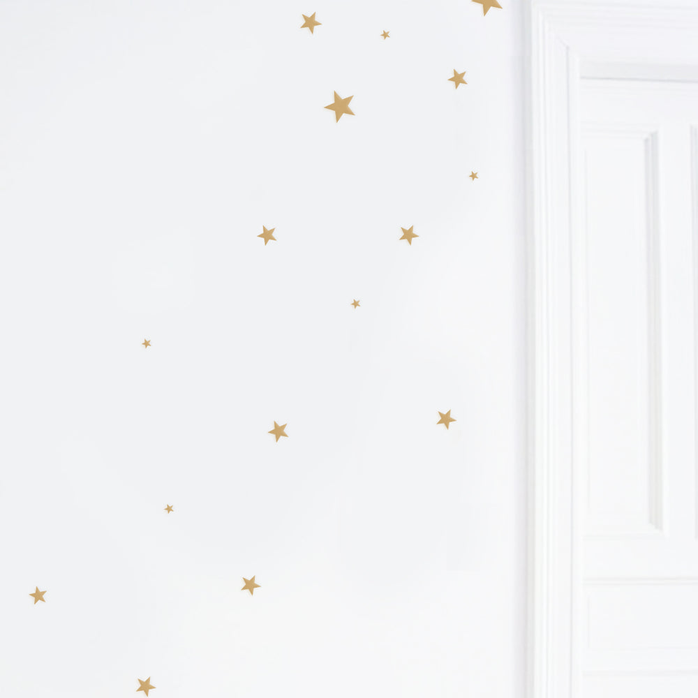 Sticker mural étoiles dorées