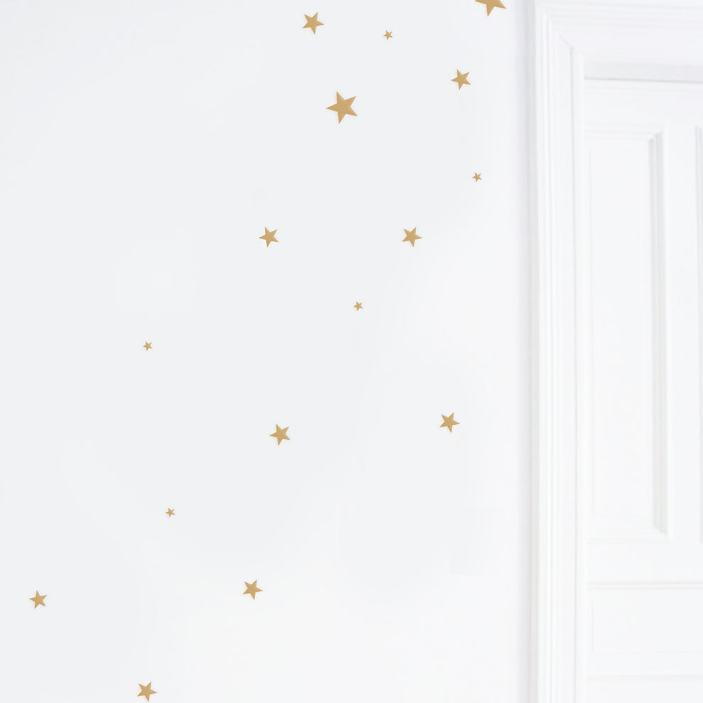 Sticker mural étoiles dorées